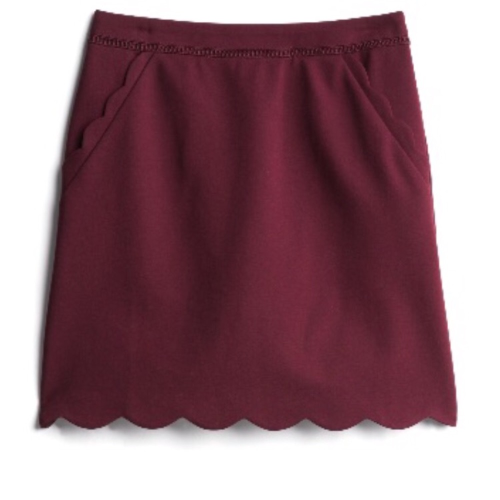 Stitch Fix Skies Are Blue Scalloped Hem Skirt NWT